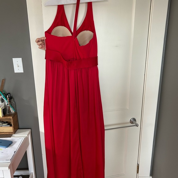 Vera Wang Red Prom Dress - Picture 3 of 6